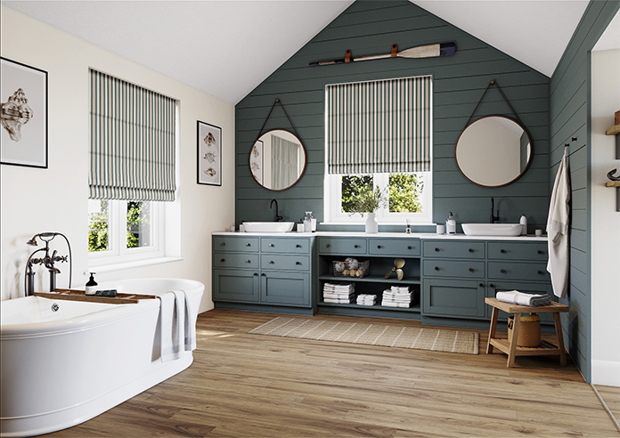 The British Stripe Co. Charles, Teignbridge No.1 - Roman Blind - Image 6